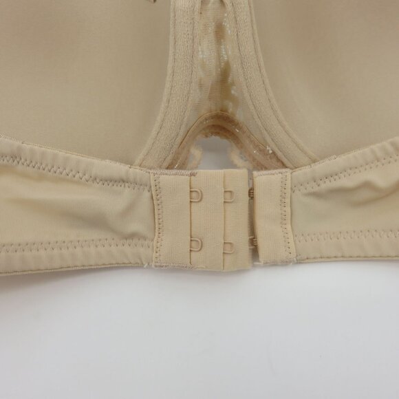 SO 36B Bra Solid Beige Strapless Bra Underwire Padded Lace Accent Bow Womens - Picture 6 of 13